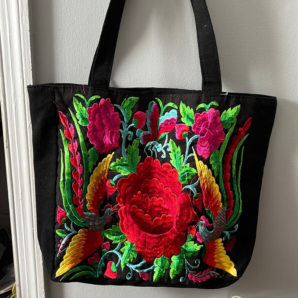 Mexican embroidery classic handbag